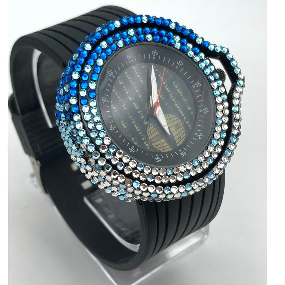 Unique Unisex Digital Analog  Watch 48mm - New Battery Back rotates in digital